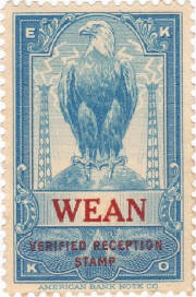 WEAN reception stamp